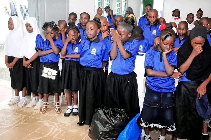 Students raising hands